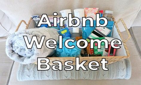 Vrbo Gift Basket Ideas, Airbnb Welcome Basket, Welcome Basket Ideas, Anniversary Gift Baskets, Airbnb Tips, Airbnb Reviews, Happy Anniversary Gifts, Airbnb Hosting, Coffee Sachets