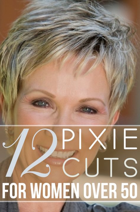 Who says you must have boring hair when you turn 50? Ready to join the pixie club? The most up-to-date trends are coming your way! Pixie cuts for women over 50 are your best bet, if you want to look trendy, youthful and beautiful. Choose the one for you! Pixies For Women Over 50, Pixie Cuts For Women Over 50, Pixie Haircut For Older Women Over 60, Short Hair For Women Over 50, Pixie Over 50, Pixie Cuts For Older Women, Pixie Cut With Highlights, Easy Short Haircuts, Short Hair Model