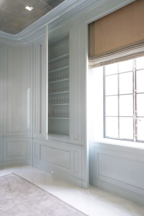 Paneled Dining Room, Hidden Spaces, Timeless Interiors, Hidden Rooms, Curved Walls, Dining Room Storage, Secret Rooms, Wainscoting, Hidden Storage