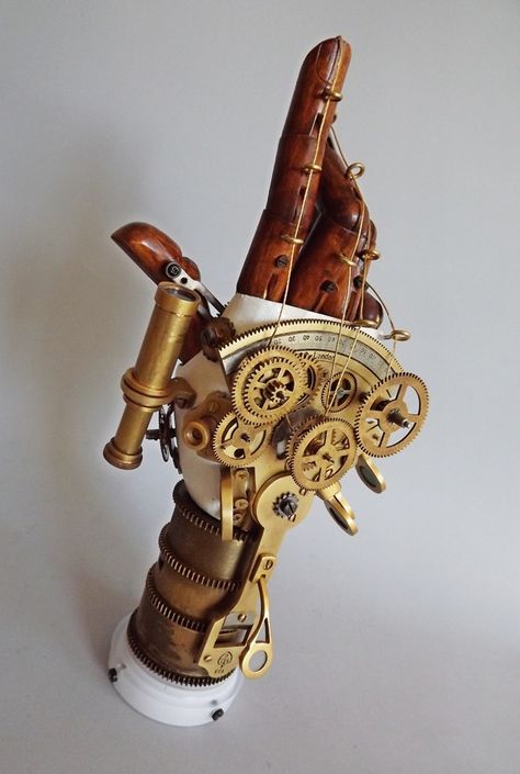 Mechanical Hand Automaton Aesthetic, Clockwork Automaton, Mechanical Aesthetic, Steampunk Cogs, Steampunk Mechanic, Steampunk Items, Steampunk Aesthetic, Mechanical Hand, Steampunk Accessories