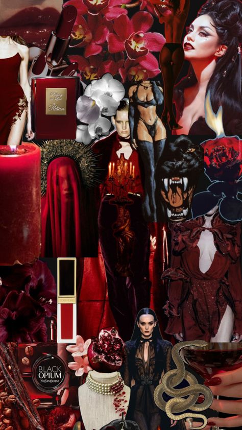 Femme fatale, vampire, red, wine, love, power Fem Fatale, Femme Fatale Aesthetic, Vampire Aesthetic, Mob Wife, Season Of The Witch, Healthy Lifestyle Inspiration, My Wife Is, Mood Board Fashion, Cool Artwork