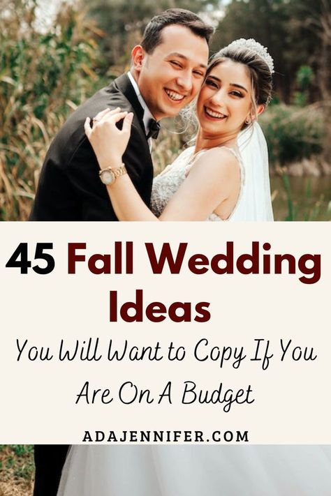 September Wedding Theme Ideas, Autumn Wedding Diy Ideas, Fall Wedding Craft Ideas, Outdoor Wedding Autumn, October Weddings On A Budget, Wedding Fall Theme Ideas, Fall Wedding Unique, Inexpensive Fall Wedding Centerpieces, Wedding Decorations For Fall