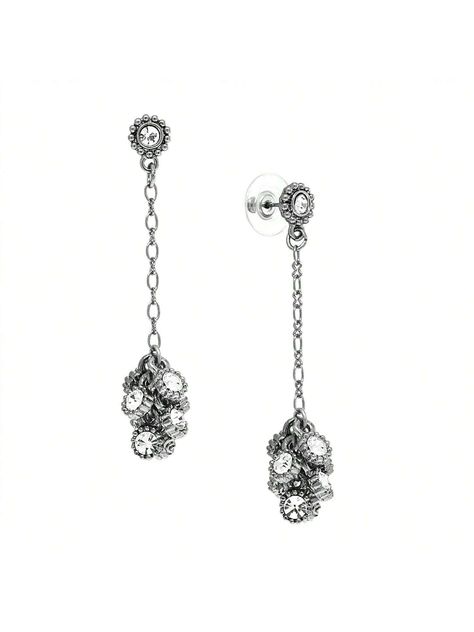 1928 Jewelry Linked Round Crystal Clusters Drop Earrings Silver ToneSilver-Tone Crystal Drop Earrings Silver         Women Fashion Jewelry, size features are:Bust: ,Length: ,Sleeve Length: Crystal Clusters, Drop Earrings Silver, 1928 Jewelry, Crystal Drop Earrings, Watches Women Fashion, Crystal Drop, Silver Drop Earrings, Crystal Cluster, Earrings Silver