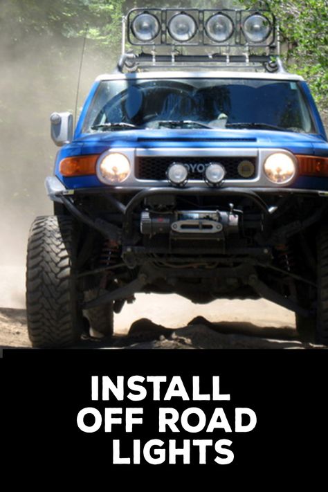 How to Install Off Road Lights Fluorescent Light Fixture, Off Road Lights, Socket Wrench Set, Off Road Vehicle, Road Vehicle, Electrical Tape, Off Road Adventure, Porch Lighting, Wrench Set