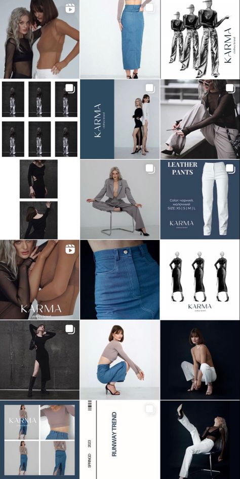 Retail Store Instagram Feed, Instagram Feed For Clothing Brand, Fashion Instagram Feed Inspiration, Clothing Brand Feed, Fashion Brand Instagram Feed, Clothing Brand Instagram Layout, Fashion Instagram Feed, Fashion Brand Instagram, Clothes Layout