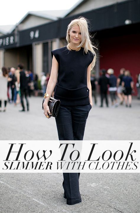 Use fashion to your advantage – find out how you can make yourself look more slim! Style Tricks, Mode Tips, Mk Handbags, Dress Tops, Mk Bags, Mode Casual, Post Baby, Looks Chic, Baby Body