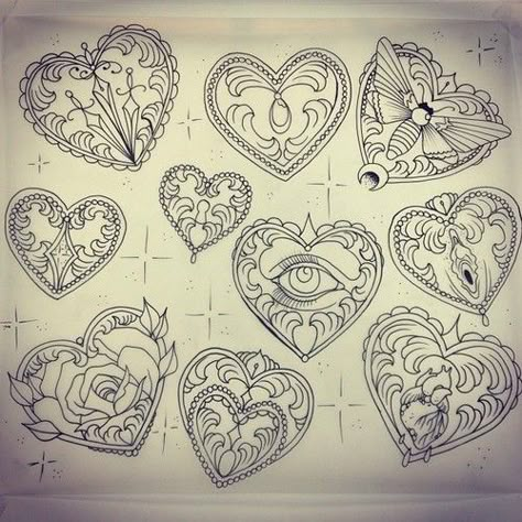 .. Fall Tattoo, Traditional Heart, Hearts Sketch, Petit Tattoo, Art Flash, Geniale Tattoos, Desenho Tattoo, Traditional Tattoos, Tattoo Flash Art