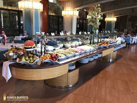 Buffet Line Hotel Interior Design, Buffet Hotel Design, Hotel Buffet Design, Buffet Restaurant Design, Desert Buffet, Buffet Counter, Hotel Breakfast Buffet, Open Buffet, Buffet Stations