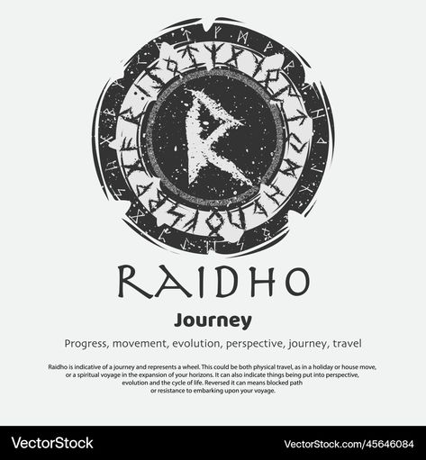 Raidho Rune, Runes Circle, Pagan Aesthetic, Runes Meaning, Viking Warrior Tattoos, Viking Symbol, Shield Vector, Warrior Tattoos, Norse Pagan