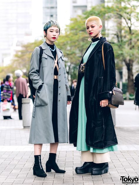 Japan Street Style Women, Chic Edgy Outfits, Street Hairstyle, Streetwear Fashion Aesthetic, Dress Harness, Japan Dress, Bunka Fashion College, Woman Streetwear, Harajuku Japan