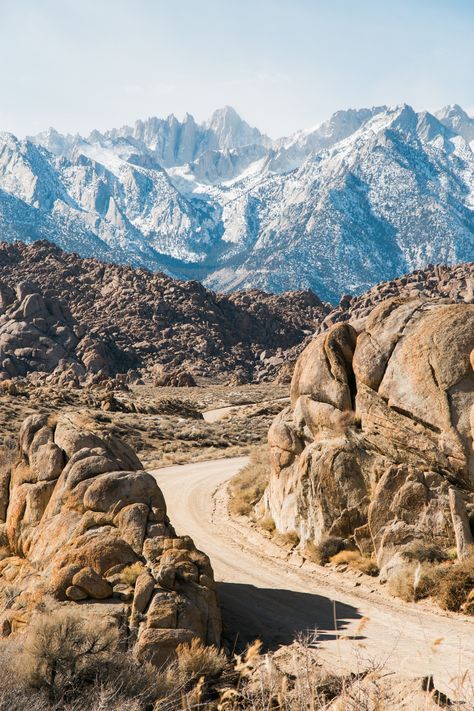 alabama hills rec area in lone pine, california | www.abbihearne.com Lone Pine California, Alabama Hills, Alabama Travel, California Camping, Lone Pine, Camping Destinations, Scenic Photography, We Are Back, Sierra Nevada