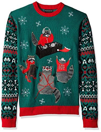 Blizzard Bay Men's Raccoon Party, Green, Medium Raccoon Party, Ugly Christmas Sweater Diy Funny, Jesus Sweater, Funny Christmas Outfits, Christmas Sweater Outfits, Ugly Christmas Sweater Couples, Best Ugly Christmas Sweater, Snowman Sweater, Diy Ugly Christmas Sweater