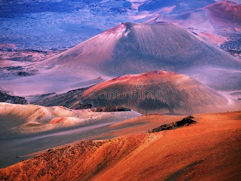 Haleakala volcano Maui Hawaii. Closeup of the Haleakala volcano which although i , #Sponsored, #Hawaii, #Closeup, #Maui, #Haleakala, #volcano #ad Lava Landscape, Blue Volcano, Maui Tours, Hawaii Volcano, Travel Log, Invasive Species, Sea Level, Maui Hawaii, Round Trip