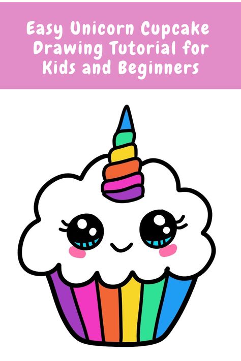 Learn How to Draw Easy Unicorn Cupcake Drawing Step By Step, perfect for beginner artists and kids learning art! 🦄🧁 Explore simple step-by-step tutorials and fun drawing videos designed to inspire creativity and imagination in young minds. Let's make drawing easy and enjoyable for kids of all ages! #CakeDrawing #EasyDrawing #BeginnerArtist #KidsDrawing #ArtForKids #DrawingTutorials" How To Draw A Simple Unicorn, How To Draw An Unicorn, Cute Drawings Unicorn, Cute Drawings Simple Step By Step, Step By Step Unicorn Drawing For Kids, Draw Unicorn Easy Step By Step, Easy Draw Unicorn, Step To Step Drawings, Unicorn Easy Drawing For Kids