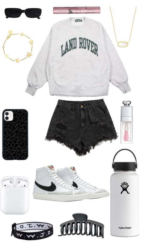 Outfit inspo#outfitinspo#landrover#nike#cute Cute Shuffles, Girly Bar, Cute Easy Outfits For School, Preppy Summer Outfits, Casual Preppy Outfits, Trendy Outfits For Teens, Cute Lazy Day Outfits, Trendy Summer Outfits, Cute Preppy Outfits