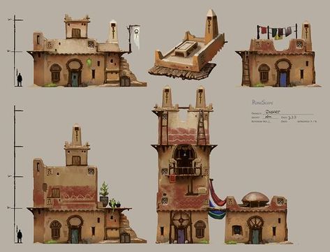 Desert buildings: Props Concept, Building Concept, Digital Art Gallery, Game Environment, Game Concept, Best Pictures, Prop Design, Visual Development, Environment Design