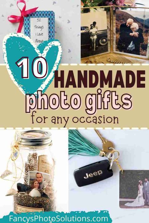 10 Photo Present Ideas that are Unique & Meaningful Fathers Day Photo Gift Ideas, Fathers Day Gifts Ideas With Pictures, Photo Mothers Day Gifts, Unique Photo Gift Ideas, Homemade Photo Gifts, Diy Memory Gifts, Photo Gift Ideas Diy, Photo Present Ideas, Anniversary Photo Gift Ideas