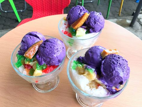 Tsaraught: FAMOUS BERN'S HALO-HALO IN MACO, COMPOSTELA VALLEY Philippines Dessert, Filipino Ice Cream, Halo Halo Dessert, Traditional Filipino Food, Filipino Food Party, Mango Shake, Philippines Food, Colorful Desserts, Filipino Foods