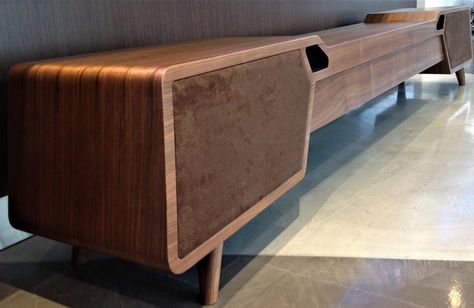 For Mid-Century Modern Fans, the Most Beautiful Furniture with Built-in Speakers – CEPRO Hifi Furniture, Audio Cabinet, Console Tv, Audio Room, Antique Radio, Diy Speakers, Tv Unit Design, Woodworking Ideas Table, Powered Speakers