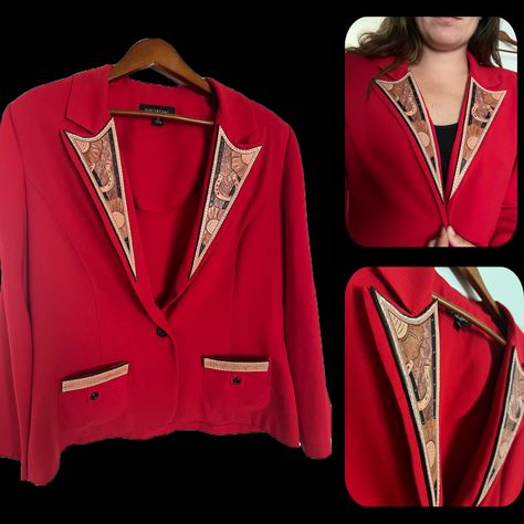 Blazer, Leather, Handmade, Handtooled Business Cowgirl, Western Blazer, Rodeo Queen, Womens Jackets, Hand Tooled Leather, Red Blazer, Leather Projects, Tooled Leather, Custom Leather