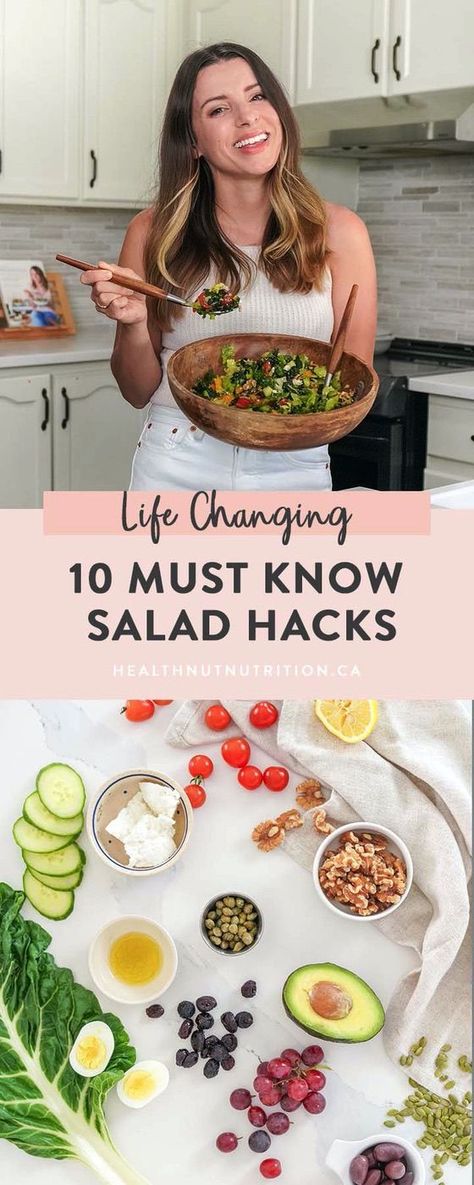 Salad Hacks, Salad Bag, Lunch Salads, Recipe Box, Top Tips, No Time, Food To Make, Nutrition, Salad