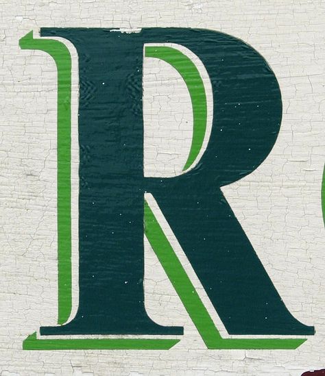 (2012-09) R The Letter R Design, Letter R In Different Fonts, R Graphic Design Letter, Block Letter R, R Alphabet, Green Alphabet Letters, Newspaper Letters, Green Font, R Letter