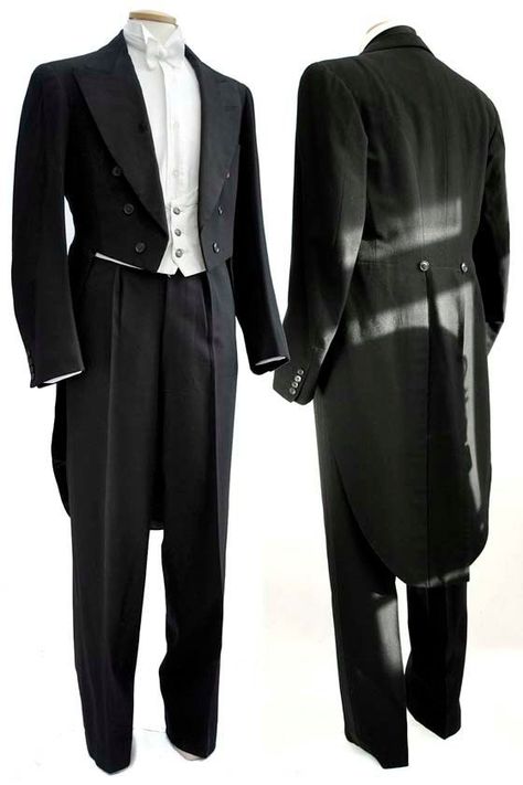 Edwardian Gentleman, Formal Attire For Men, 1920s Mens Fashion, White Tuxedo, Frock Coat, Tuxedo Suit, Black Tuxedo, Vestidos Vintage, Groom Suit