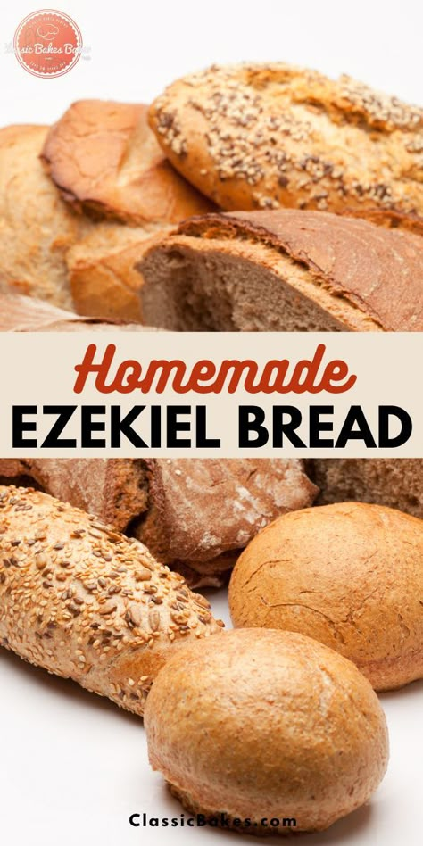 Ezekial Bread Ideas, Copycat Ezekiel Bread, Homemade Ezekiel Bread, How To Make Ezekiel Bread, Bible Bread, Eziekel Bread Recipe, Cardiologist Bread Recipe, Diy Ezekiel Bread, Ezekiel 4:9 Bread Recipe