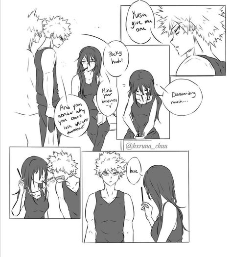 Bakugo And Kirishima X Yn, Bakugou X Yn Comic, Bakugo Scenarios, Bakugou Manga, Bakugo Katsuki, Katsuki Bakugou, Buko No Hero Academia, Best Husband, Art Poses