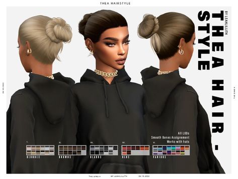 Sims 4 Cc Women Accessories, Sims 4 Cc Slicked Back Hair, Sims 4 Slick Back Hair, Sims 4 Cc Slick Back Hair, Sims 4 Slicked Back Hair Cc, Sims 4 Cc Bun, Leah Lillith, Alpha Cc, Sims 4 Tsr