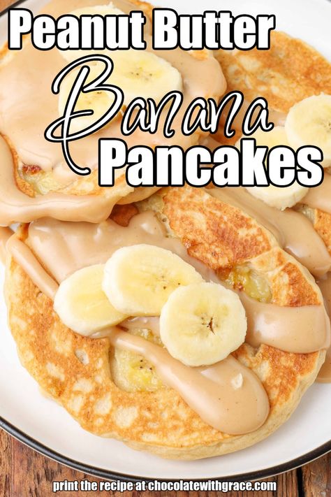 Peanut Butter And Banana Pancakes, Banana And Peanut Butter Recipes, Banana Peanut Butter Pancakes, Peanut Butter Pancake Recipe, Banana Walnut Pancakes, Pancake Batter Recipe, Peanut Butter Banana Pancakes, Peanut Butter Blueberry, Banana Blueberry Pancakes