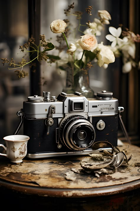 Aesthetic Photography, vintage style, clean, flowers, camera, romantic #aesthetic #photography #vintage Picture Inspiration Aesthetic, Aesthetic Photography Camera, Vintage Phone Photography, Vintage Camera Photography, Old Photography Vintage, Photography Vintage Aesthetic, Coffee Vintage Photography, Vintage Aesthetic Photography, Clean Vintage Aesthetic