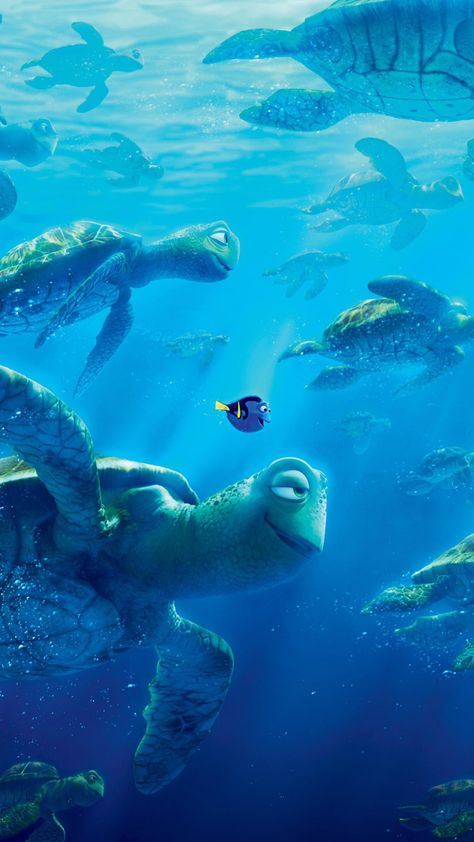 Finding Dory Movie Poster, Nemo Wallpaper, Finding Dory Movie, Nemo Movie, Dory Finding Nemo, Dory Nemo, Disney Background, Disney Wall, Disney Phone Wallpaper