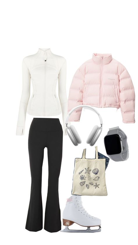 ice skating ⛸️⛸️ outfit Ice Staking Outfits, Ice Skating Fits Aesthetic Casual, Cute Ice Skating Outfits Casual, Outfit Ideas For Ice Skating, Roller Blading Outfit, Cute Ice Skating Outfit Date, Skating Aesthetic Outfits, Cute Skating Outfits, Outfits For Roller Skating