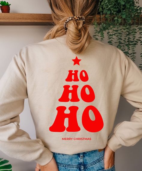 Holiday Shirts For Women, Sweatshirt Design Ideas, Hippie Christmas, 70s Christmas, Retro Christmas Shirt, Xmas Sweater, Winter Sweatshirt, 70s Retro, Dtg Printing