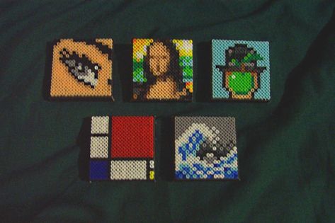 Mini Art Magnets by HDorsettcase Mini Arts, Hama Art, Art Magnets, Hamma Beads Ideas, Perler Creations, Hamma Beads, Hama Beads Design, Perler Crafts, Bead Sprite