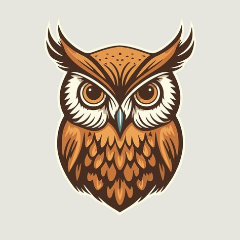 Shirt Design Template, Owl Face, Owl Wings, Face Artwork, Owl Vector, Tshirt Painting, Logo Mascot, Owl Logo, T Shirt Design Template