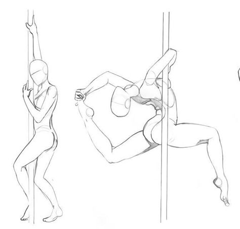 Pole Drawing Reference, Pole Poses Drawing, Pole Dancing Drawing Base, Sketch Poses, Body Base Drawing, Different Poses, Body Reference Drawing, Body Pose Drawing, Poses References