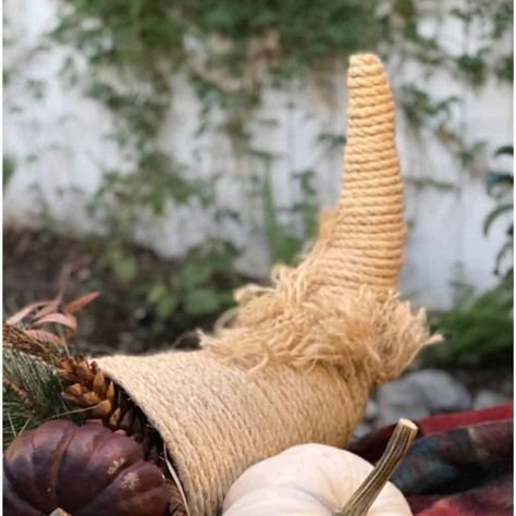 How to make an Easy DIY Cornucopia Basket Diy Cornucopia, Cornucopia Craft, Cornucopia Basket, Thanksgiving Cornucopia, Diy Thanksgiving, Bountiful Harvest, A Symbol, Thanksgiving Crafts, Give Thanks