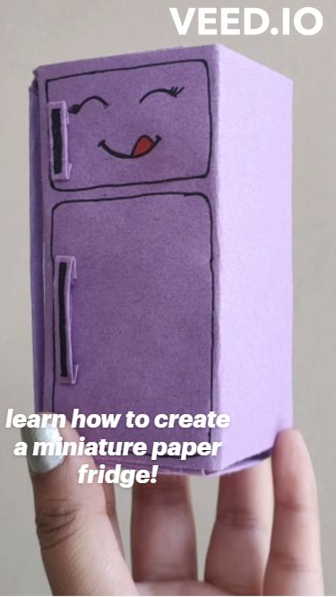 Crafted Euphoria: DIY Projects That Bring Joy and Satisfaction Fridge Paper Craft, Easy Diy Miniatures, Paper Fridge, Miniature Refrigerator, Miniature Fridge, Diy Pop Up Book, Beautiful Paper Flowers, Mini Crafts, Diy Pop