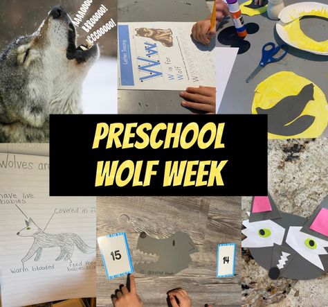 Learning with the Wolves Wolves Preschool Activities, Wolf Activities Preschool, Wolf Activities For Kids, Preschool Building Activities, Adam And Eve Craft, Kindergarten Sensory, Wolf Craft, Animal Adventures, Forest Animals Theme