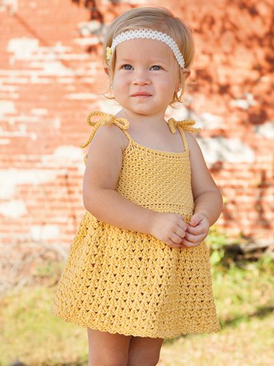 Crochet Girl Dress Patterns for Spring & Summer - Crochet For You Crochet Girls Dress Pattern, Crochet Toddler Dress, Sunshine Dress, Crochet Dress Girl, Crochet Summer Dresses, Baby Frock Pattern, Crochet Toddler, Girl Dress Patterns