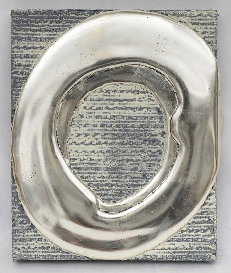 White Gold on Grasscloth, 2020 – Nancy Lorenz Liquid Silver, Silver Circle, Wall Deco, Instagram Repost, Silver Rings, Soap, White Gold, Silver, Gold