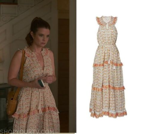 Sweet Magnolias: Season 3 Episode 7 Maddie's Floral Dress Sweet Magnolias Season 3, Sweet Magnolias Show Outfits, Maddie Sweet Magnolias Outfits, Maddie Townsend Style, Sweet Magnolias Outfits, Maddie Townsend, Cute Southern Outfits, Joanna Garcia Swisher, Joanna Garcia