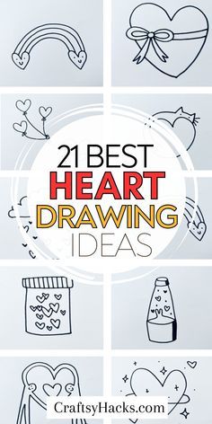 From simple doodles to draw to complex illustration art drawing ideas, this pin will guide you through a variety of heart sketching for beginners. Learn to draw with these stunning visuals to doodle in your bullet journal. Easy Designs To Draw Simple, Pretty Heart Drawing, How To Draw Doodles Step By Step Easy, Simple Doodles Love, Valentines Day Doodles Easy, Heart Doodle Art Design, Easy Love Doodles, Heart Drawing Cute Simple, How To Doodle For Beginners