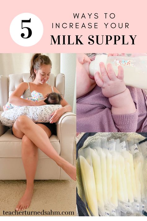 I’ve breastfed both of my girls, and I’ve learned a few things along the way. Here are my 5 tips for increasing your milk supply! What Helps Milk Supply, How To Build Milk Supply While Nursing, Increasing Milk Supply, Milk Supply Decreasing, Help Milk Supply Come In, Proper Latch, Low Milk Supply, Healthy Balanced Diet, Breastmilk Supply