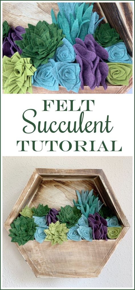 Succulent Crafts, Felt Plants, Succulent Workshop, Floral Tutorials, Felt Poinsettia, Succulent Wall Planter, Cactus Craft, Pretty Office, Felt Succulents