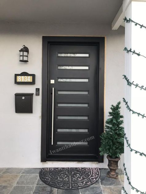 Universal Iron Doors provides custom wrought iron entry doors. View our The Beast 2 Square Top Single Entry Iron Door design. Receive a quote today. Iron Front Doors, Wrought Iron Entry Doors, Iron Front Door, Iron Entry Doors, Single Door Design, Iron Door Design, Grill Door Design, Door Sweep, Interior Design Courses