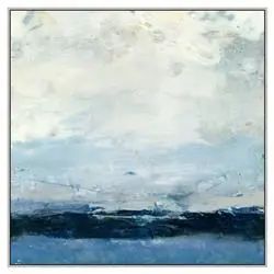 Wendover Art, Wendover Art Group, Blue Abstract Painting, Land And Sea, Abstract Canvas Painting, Kathy Kuo Home, Mirror Art, Blue Abstract, Abstract Paintings