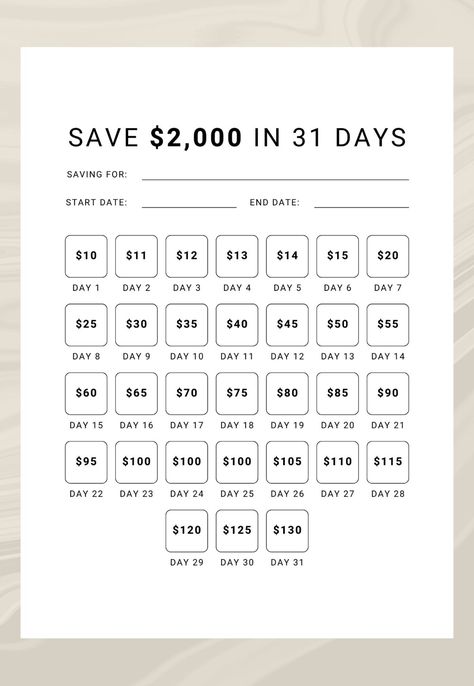 Save 2000 in a month, Money Challenge, 2k Savings Challenge, Savings Tracker, Savings challenge Save 2000, Savings Challenge Monthly, Etsy Templates, Small Business Plan Template, Saving Methods, Saving Money Chart, Free Planner Templates, Money Chart, Money Saving Methods